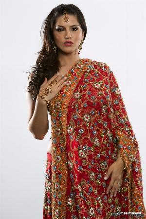 1.jpg Red Lehenga Sword  Nude Photoshoot