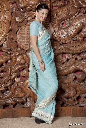 25.jpg Light Blue Saree Indoor Nude Photoshoot