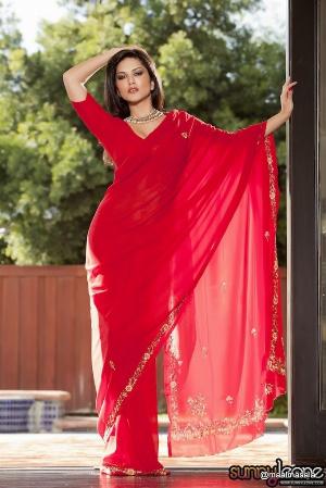 1.jpg Red Saree Blouse Nude Photoshoot