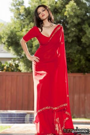 2.jpg Red Saree Blouse Nude Photoshoot