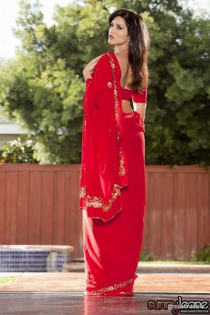 3.jpg Red Saree Blouse Nude Photoshoot